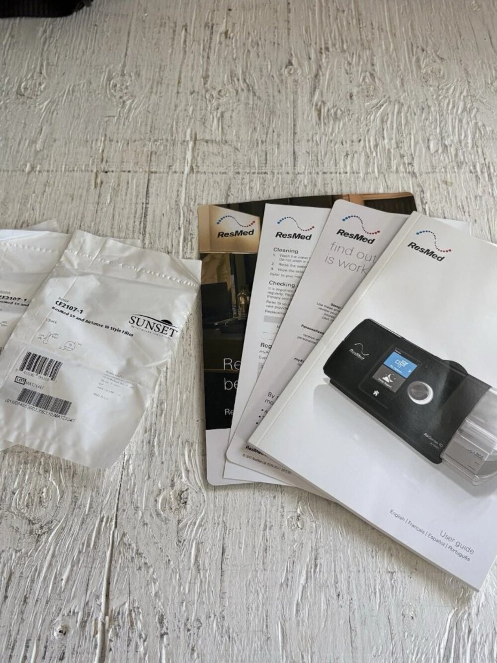 ResMedAir Sense 10 C Pap Machine with Grey Padded Carrying Case Only Used 24 Hr - Picture 15 of 16